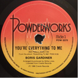 Boris Gardiner You're Everything To Me USED VINYL 7INCH SINGLE 45 RPM