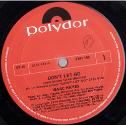 Isaac Hayes Don't Let Go USED VINYL 12INCH 45 RPM