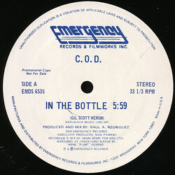 C.O.D. In The Bottle USED VINYL 12INCH 33 S RPM PROMO