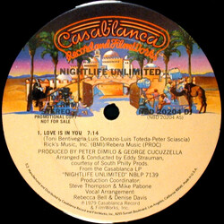 Nightlife Unlimited Love Is In You / Dance Freak And Boogie USED VINYL 12INCH 33 S RPM PROMO STEREO