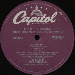 The Brooklyn, Bronx & Queens Band On The Beat USED VINYL 12INCH 33 S RPM PROMO