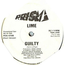 Lime (2) Guilty USED VINYL 12INCH 33 S RPM PROMO