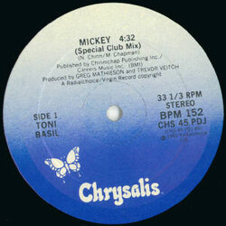 Toni Basil Mickey USED VINYL 12INCH