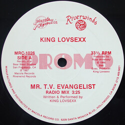 King Lovsexx Mr. T.V. Evangelist USED VINYL 12INCH 33 S RPM PROMO