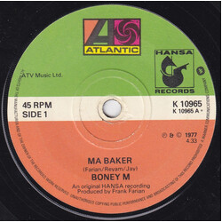 Boney M. Ma Baker USED VINYL 7INCH 45 RPM SINGLE