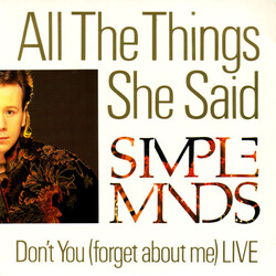 Simple Minds All The Things She Said USED VINYL 7INCH SINGLE 45 RPM