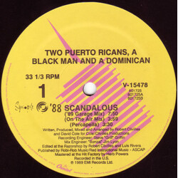 2 Puerto Ricans, A Blackman And A Dominican Scandalous USED VINYL 12INCH 33 S RPM