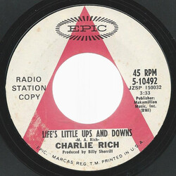 Charlie Rich Life's Little Ups And Downs USED VINYL 7INCH 45 RPM PROMO