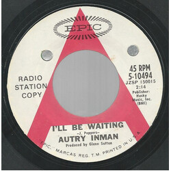 Autry Inman I'll Be Waiting USED VINYL 7INCH 45 RPM PROMO
