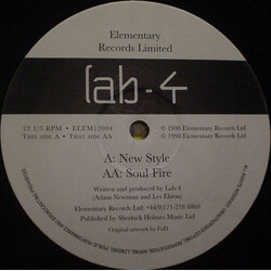 Lab 4 New Style / Soul Fire USED VINYL 12INCH 33 S RPM