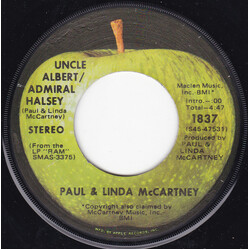 Paul & Linda McCartney Uncle Albert / Admiral Halsey USED VINYL 7INCH 45 RPM SINGLE