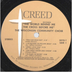 The Wisconsin Community Choir The World Behind Me, The Cross Before Me Vinyl LP USED