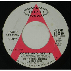 Vic Lewis And His Orchestra Come And Get It / No Other Heart USED VINYL 7INCH 45 RPM SINGLE PROMO