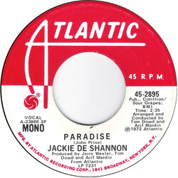 Jackie DeShannon Paradise USED VINYL 7INCH 45 RPM PROMO STEREO MONO