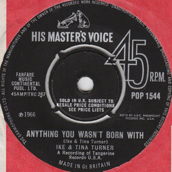 Ike & Tina Turner Anything You Wasn't Born With USED VINYL 7INCH 45 RPM SINGLE