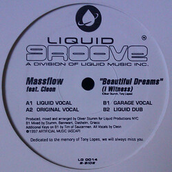 Massflow / Cleon Beautiful Dreams (I Witness) USED VINYL 12INCH PROMO