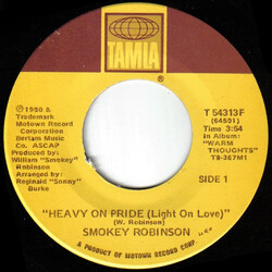Smokey Robinson Heavy On Pride (Light On Love) USED VINYL 7INCH SINGLE 45 RPM