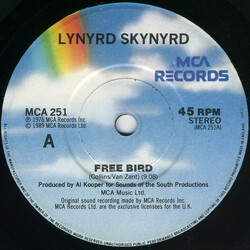 Lynyrd Skynyrd Free Bird USED VINYL 7INCH 45 RPM SINGLE REISSUE STEREO