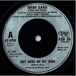 Irene Cara / Paul McCrane Out Here On My Own / Is It Okay If I Call You Mine? USED VINYL 7INCH 45 RPM SINGLE REISSUE