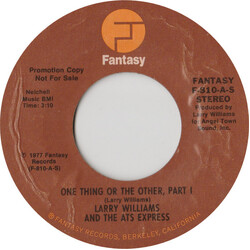 Larry Williams (3) / The ATS Express One Thing Or The Other, Part I USED VINYL 7INCH 45 RPM PROMO STYRENE STEREO MONO