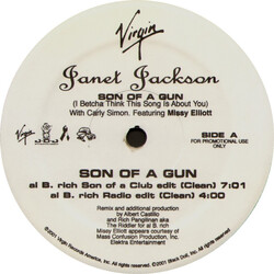 Janet Jackson / Carly Simon / Missy Elliott Son Of A Gun (I Betcha Think This Song Is About You) USED VINYL 12INCH 33 S RPM PROMO