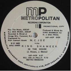 M.C. Joe / King Shameek In The House USED VINYL 12INCH PROMO