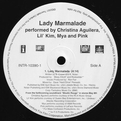 Christina Aguilera / Lil' Kim / Mya / P!NK Lady Marmalade USED VINYL 12INCH 33 S RPM PROMO