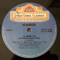 Icarus (3) In Zaire / Stone Fox Chase USED VINYL 12INCH 33 S RPM