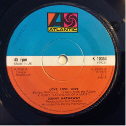 Donny Hathaway Love, Love, Love / Someday We'll All Be Free USED VINYL 7INCH 45 RPM SINGLE