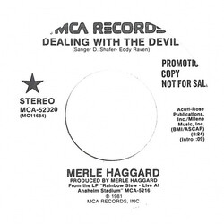 Merle Haggard Dealing With The Devil USED VINYL 7INCH 45 RPM SINGLE PROMO STEREO
