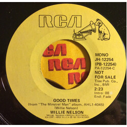 Willie Nelson Good Times USED VINYL 7INCH 45 RPM SINGLE PROMO