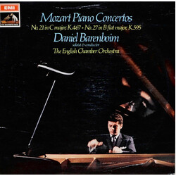 Wolfgang Amadeus Mozart / Daniel Barenboim / English Chamber Orchestra Piano Concertos: No. 21 In C Major, K.467 ・ No. 27 In B Flat Major, K.595 Vinyl