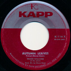 Roger Williams (2) Autumn Leaves / Take Care USED VINYL 7INCH 45 RPM SINGLE