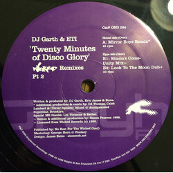 DJ Garth / E.T.I. Twenty  Minutes Of Disco Glory (Wicked Remixes Pt 2) USED VINYL 12INCH 33 S RPM 45 RPM