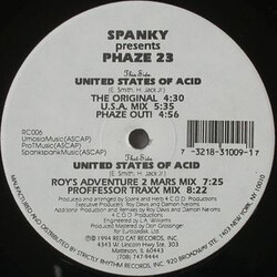 Spanky / Phaze 23 United States Of Acid USED VINYL 12INCH 33 S RPM