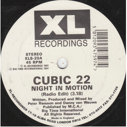 Cubic 22 Night In Motion USED VINYL 7INCH 45 RPM STEREO