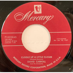 David Carroll & His Orchestra Cuddle Up A Little Closer USED VINYL 7INCH 45 RPM SINGLE
