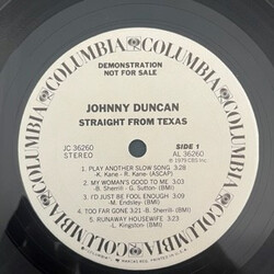 Johnny Duncan (3) Straight From Texas Vinyl LP USED