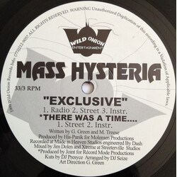 Mass Hysteria (3) Exclusive USED VINYL 12INCH