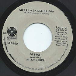 Detroit (2) / Mitch Ryder Oo La La La Dee Da Doo / Gimme Shelter USED VINYL 7INCH STEREO
