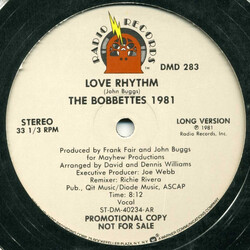 The Bobbettes Love Rhythm USED VINYL 12INCH 33 S RPM PROMO