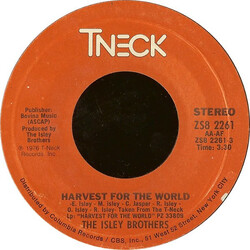 The Isley Brothers Harvest For The World USED VINYL 7INCH 45 RPM SINGLE STYRENE STEREO