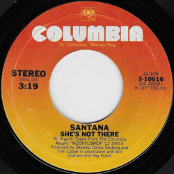 Santana She's Not There USED VINYL 7INCH 45 RPM STYRENE STEREO