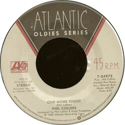 Phil Collins One More Night / Take Me Home USED VINYL 7INCH 45 RPM SINGLE STEREO