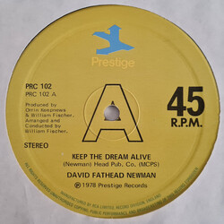 David "Fathead" Newman Keep The Dream Alive USED VINYL 12INCH 45 RPM