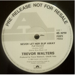 Trevor Walters Never Let Her Slip Away USED VINYL 12INCH 45 RPM PROMO