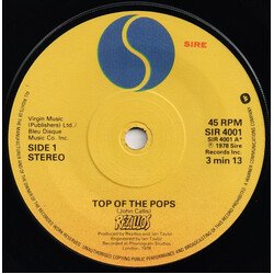 The Rezillos Top Of The Pops USED VINYL 7INCH 45 RPM SINGLE