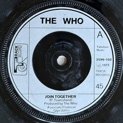 The Who Join Together USED VINYL 7INCH 45 RPM SINGLE