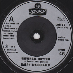 Ralph MacDonald Universal Rhythm USED VINYL 7INCH 45 RPM SINGLE