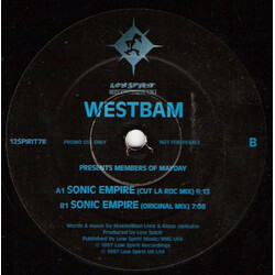 Westbam / Members Of Mayday Sonic Empire USED VINYL 12INCH PROMO